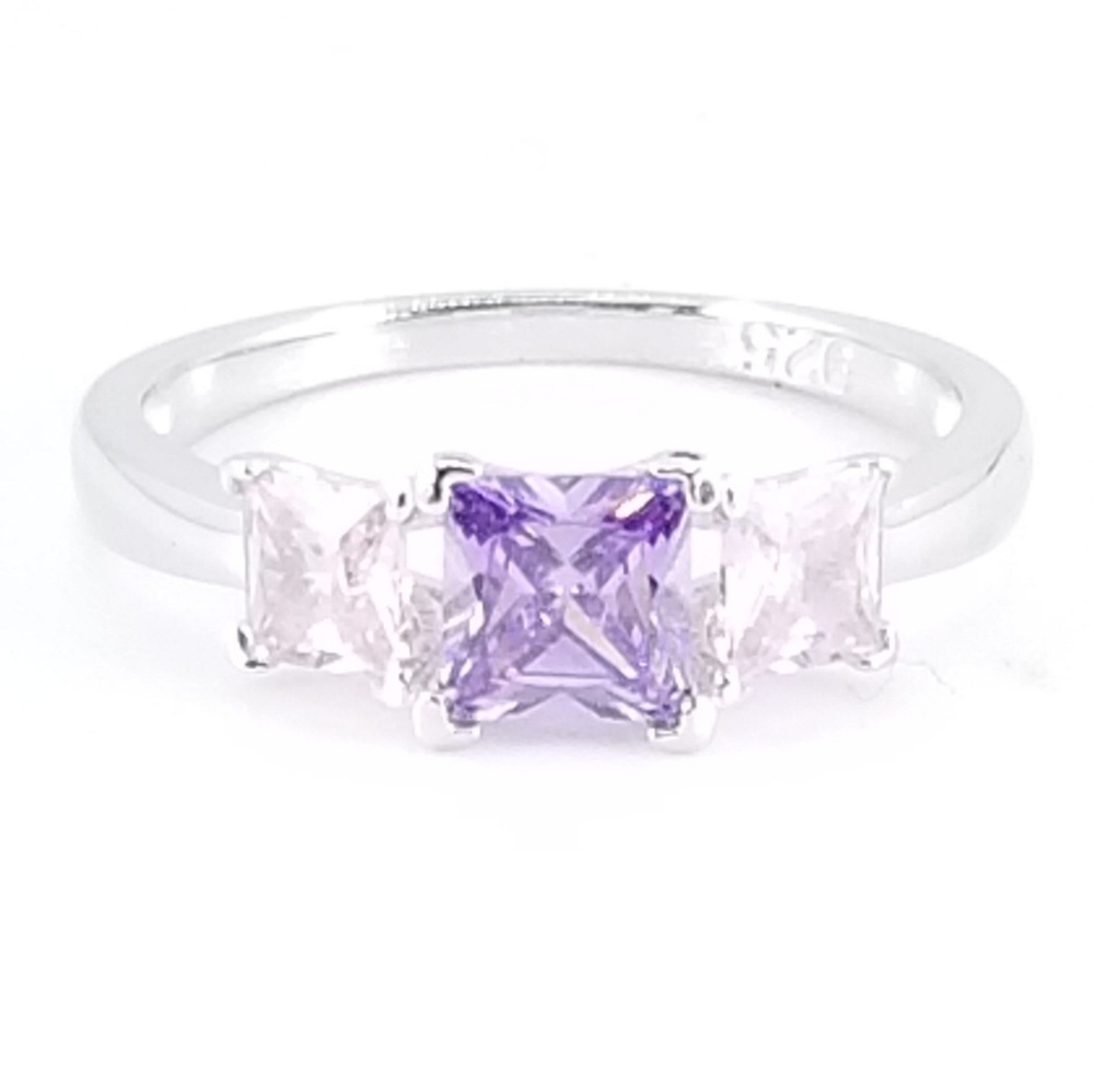 Sterling Silver Multi Gem CZ Ring